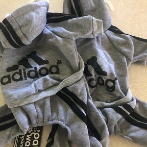 NWT Adidadog Pet Sweatsuit size small
